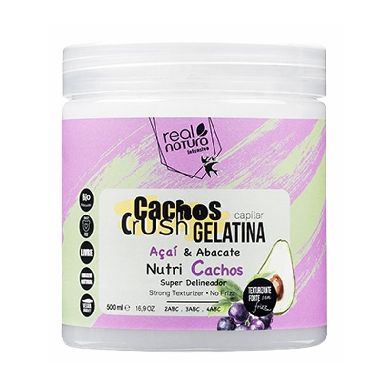 Real Natura Cachos Crush Żelatyna Capilarna Açaí i Awokado (500ml)