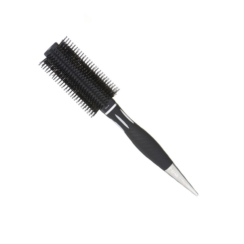 Kent Brushes 20-rzędowa radialna szczotka z czarnym nylonowym włosiem (KS16B) 54mm