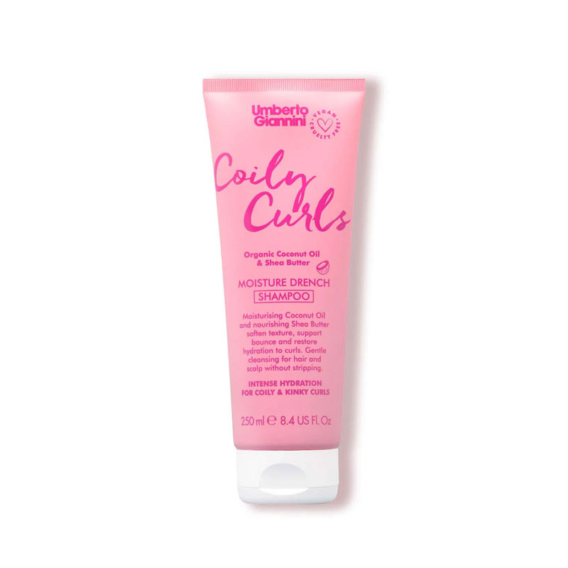 Umberto Giannini Coily Curls Głęboko Nawilżający Szampon - Bez Siarczanów (250ml)
