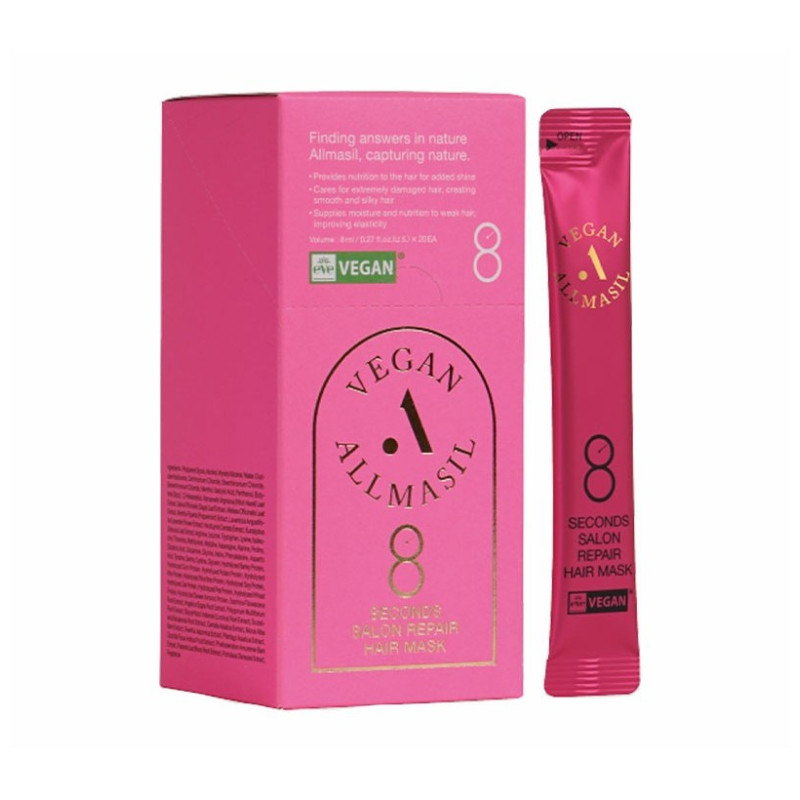 All Masil 8 Segundos Mascarilla Capilar Reparación de Salón Bolsita Stick 20x8ml
