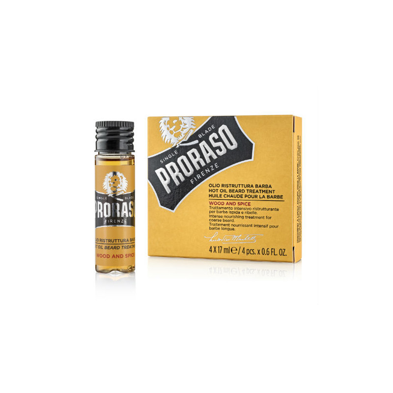 Trattamento con olio caldo Proraso Yellow Line (4x17ml)