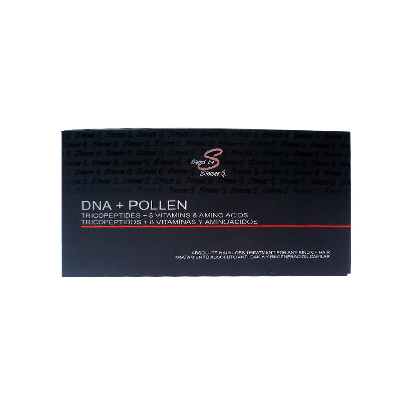Simone G. 61 Anti-Caída ADN+POLEN Tricopéptidos+8 Vitaminas y Aminoácidos (10x10ml) Simone G. 61 Anti-Caída ADN+POLEN Tricopéptidos+8 Vitaminas y Aminoácidos (10x10ml)