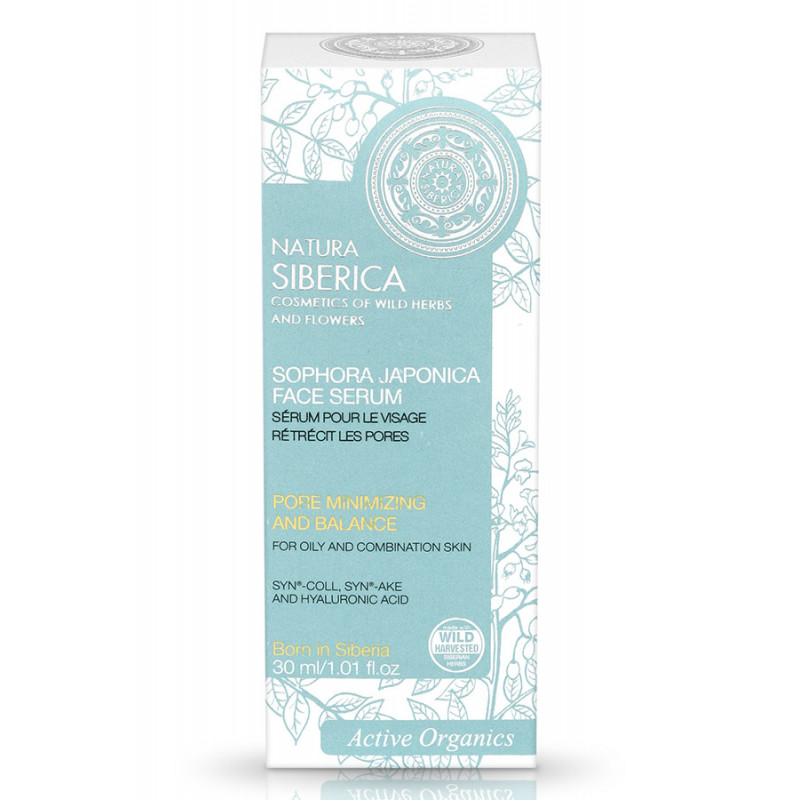 Siero Viso Natura Siberica Minimizzante dei Porie e Bilanciamento (30ml)