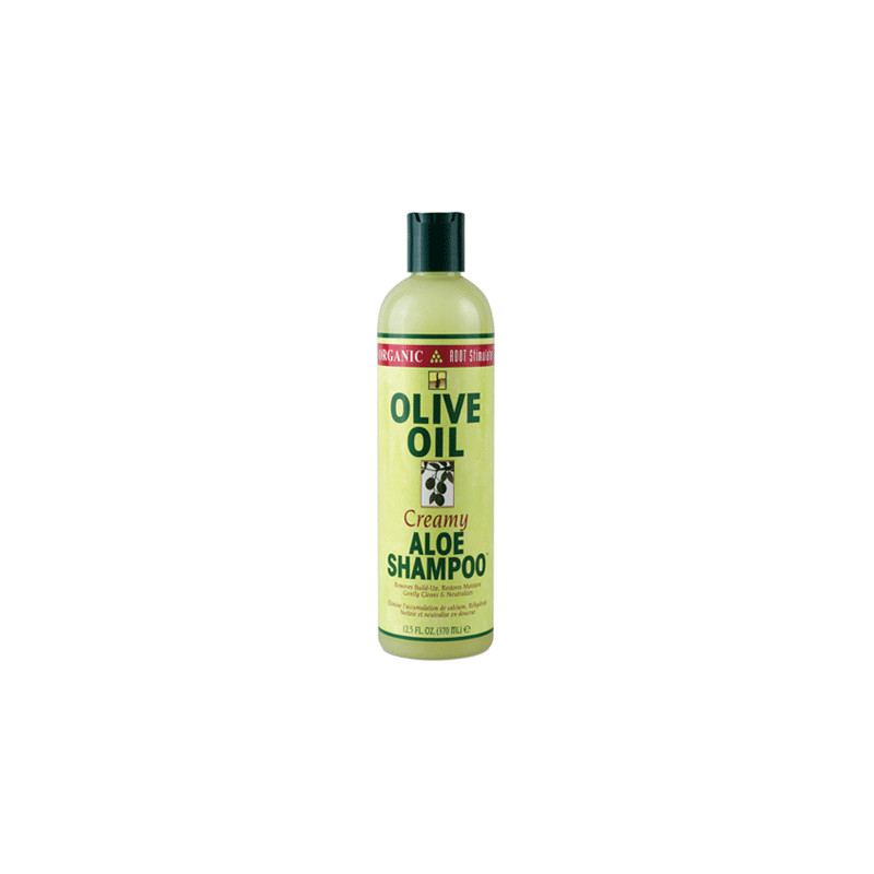 Afro Biologisches Wurzel-Olivenöl Cremiges Aloe-Shampoo (370ml)