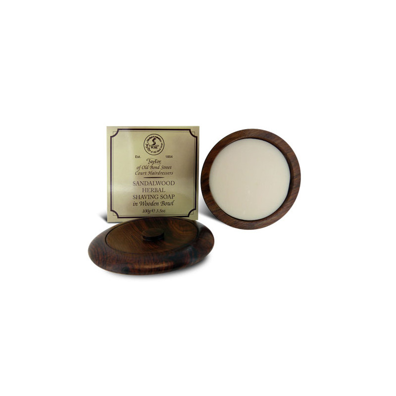 Taylor of Old Bond Street Sandalwood Shaving Soap in Wooden Bowl (100g) Taylor of Old Bond Street Sandalwood Shaving Soap in Wooden Bowl (100g)