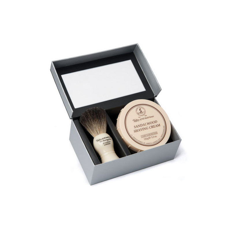 Taylor Of Old Bond Street Sandelholzpinsel &amp; Creme Set