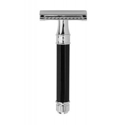 Edwin Jagger Classic Razor Black Chrome Octagonal