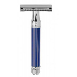 Edwin Jagger Rasoir de sécurité Double Edge Bleu Chrome