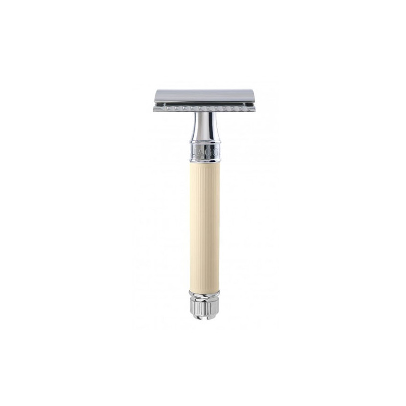 Edwin Jagger Safety Razor Ivory Rubber Coated