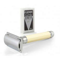 Edwin Jagger Coffret Cadeau Rasoir & Crème Rasage Bois de Santal 75ml
