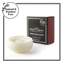 Edwin Jagger Savon à Raser Naturel en Bois de Santal Recharger (65gr)