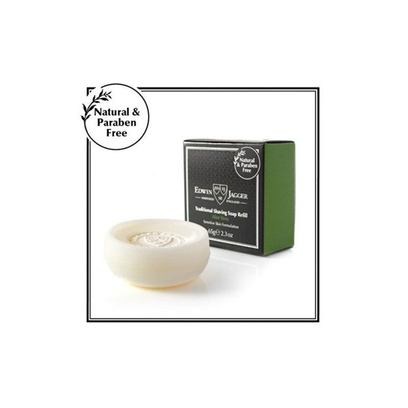 Edwin Jagger Aloe Vera Traditionelle Rasierseife Nachfüllpackung (65gr) Edwin Jagger Aloe Vera Traditionelle Rasierseife Nachfüllpackung (65gr)