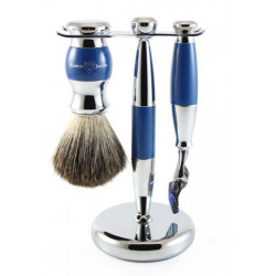 Edwin Jagger 3-teiliges Set Fusion Proglide Razor &amp; Horn Rasierpinsel und Halter