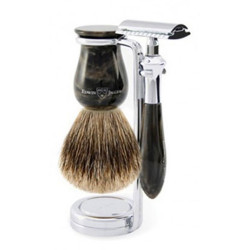 Edwin Jagger Set de rasage Classic Razor, pinceau et marbre