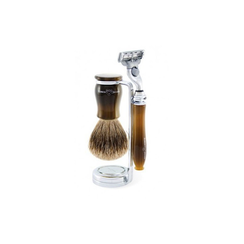 Edwin Jagger Rasierset Mach 3® Rasierer, Pinsel & Hornhalter Edwin Jagger Rasierset Mach 3® Rasierer, Pinsel & Hornhalter