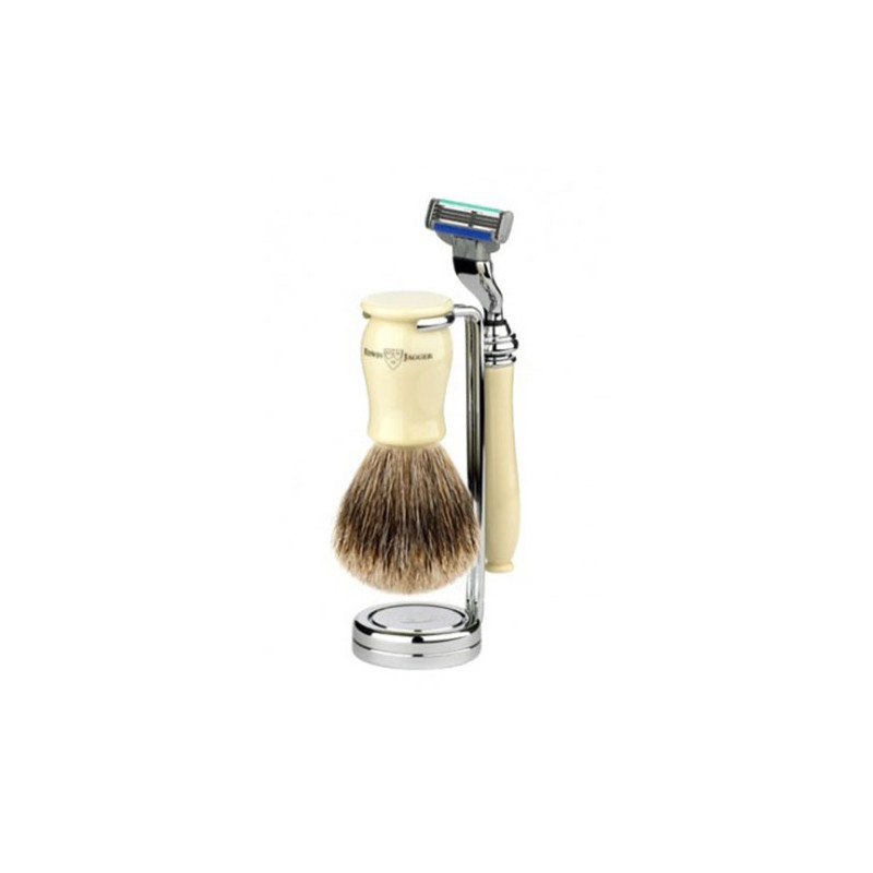 Edwin Jagger Rasierset Mach 3® Rasierer, Pinsel & Halter Elfenbein Edwin Jagger Rasierset Mach 3® Rasierer, Pinsel & Halter Elfenbein