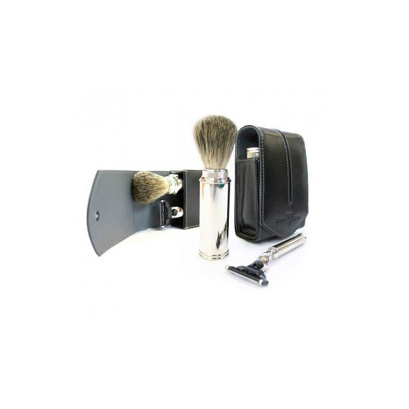 Edwin Jagger Mach3 Turbo Reiseset &amp; Rasierpinsel
