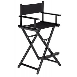 D'Orleac Silla de Maquillaje Negra con Funda