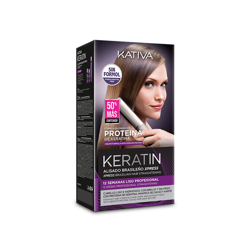 Kativa Xpress Pack Traitement Brésilien Lissé de Kératine Sans Forme