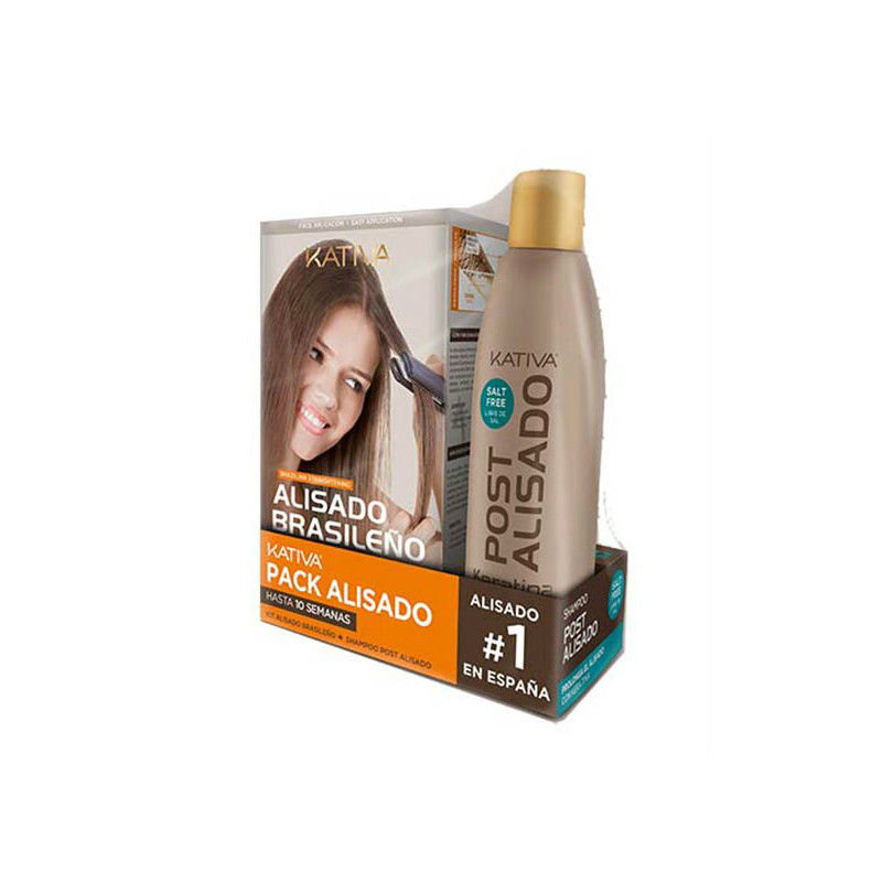 Kativa Kit Lisciatura Brasiliana + Shampoo Post-Lisciatura (alisado brasileño)