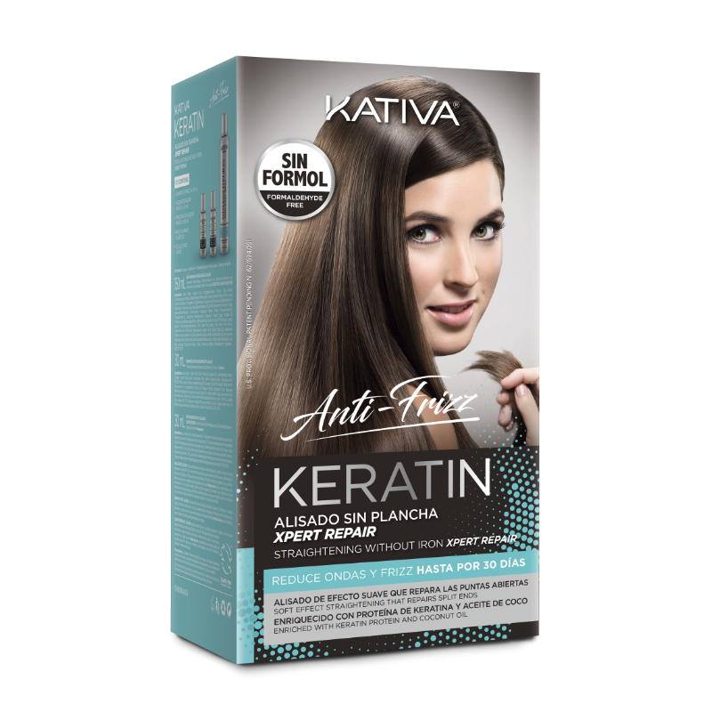 Kativa Anti-Frizz Kératine Lissage Sans fer Xpert Repair 
