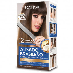 Kativa Kit Lissage Brésilien Naturel des Cheveux Foncés