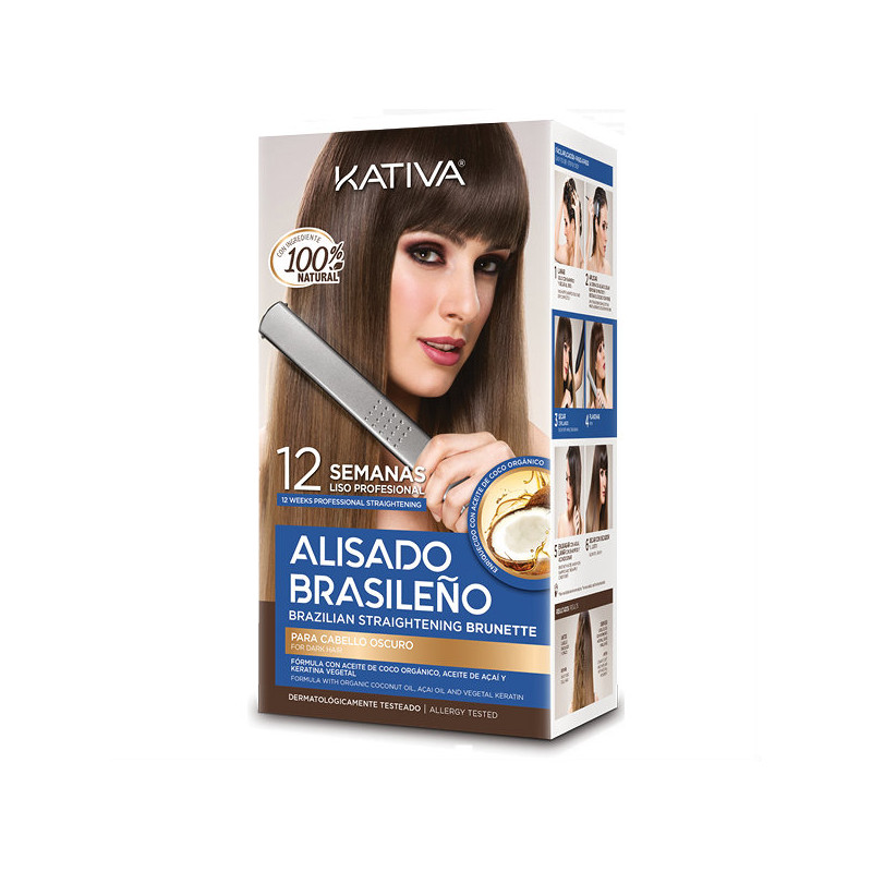 Kativa Kit Lissage Brésilien Naturel des Cheveux Foncés Kativa Kit Lissage Brésilien Naturel des Cheveux Foncés