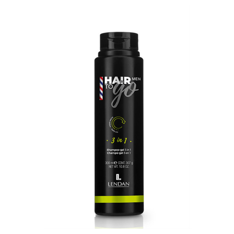 Lendan Hair To Ho Men 3&1 Shampoo Bagnodoccia e Gel da Barba Energizzante