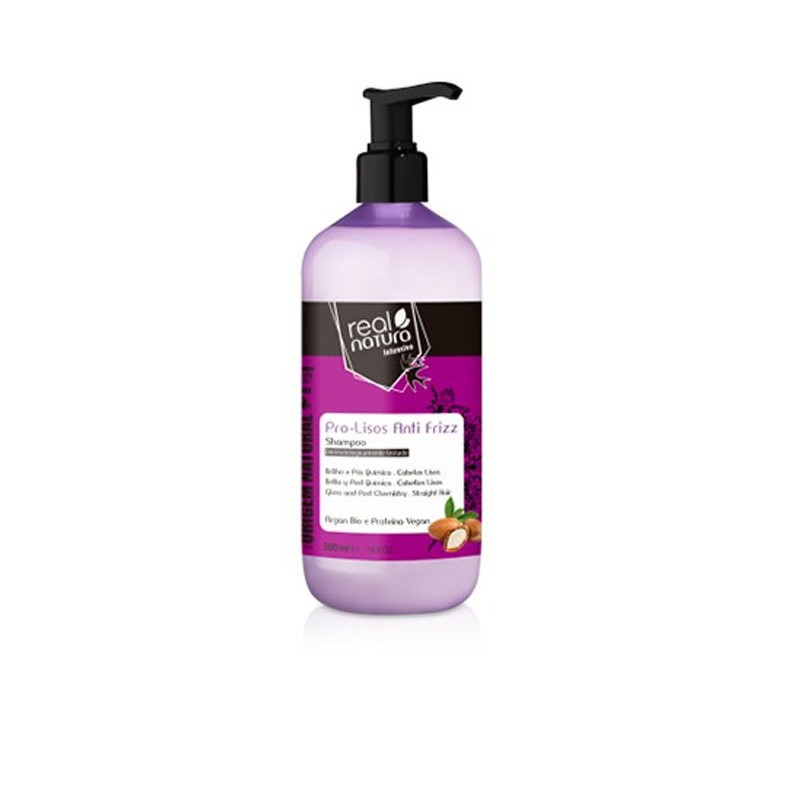 Real Natura Pro-Lisos Anti-crespo Shampoo all'Argan (500ml)