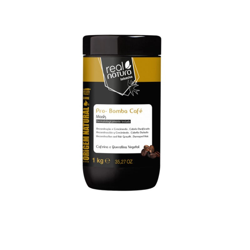 Real Natura Pro-Cor Naprawa Bomba Kawowa Maska Bez Soli (1Kg)