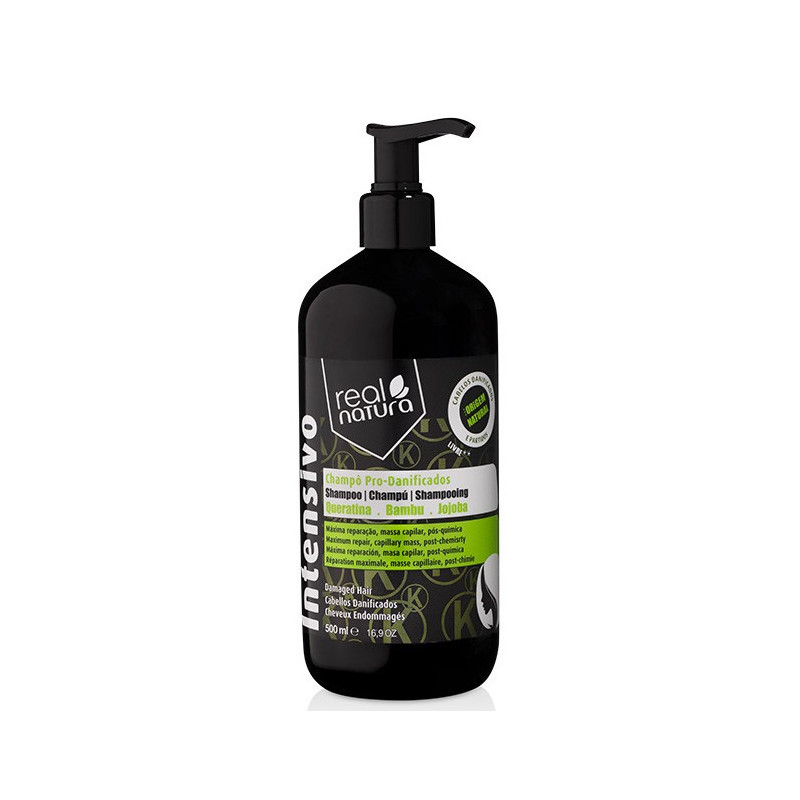 Real Natura Pro-Danificados Keratina Shampooing Sans Sel (500ml)