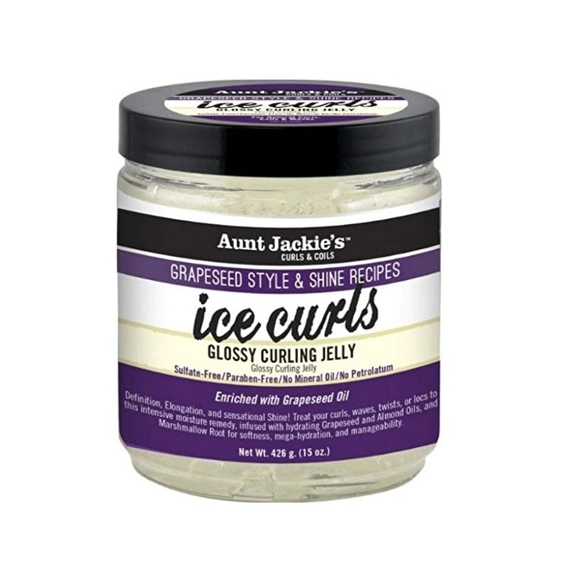 Gelatina Arricciante Lucidante Ai Semi d'Uva Ricci Ghiaccio di Zia Jackie (426gr)