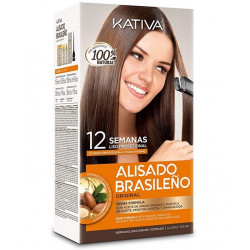 Kativa Keratin &amp; Arganöl Brasilianisches Glättungsset