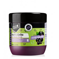 Real Natura Super Pokarm do Włosów Acai i Len Maska (500ml)