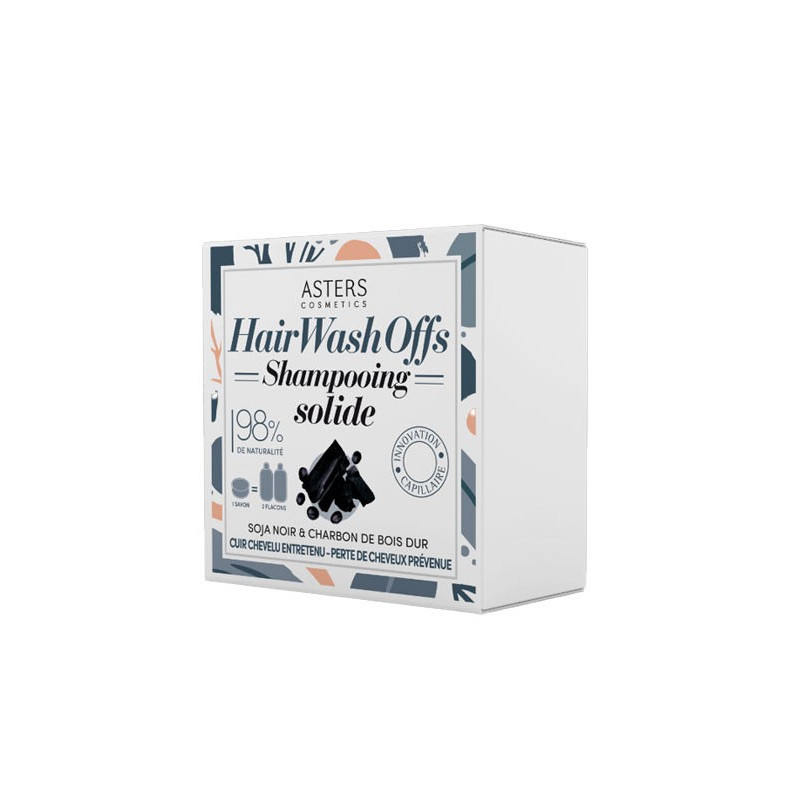 Asters Cosmetics Szampon w kostce Czarna Soja i Węgiel Drzewny z Twardego Drewna (100gr)