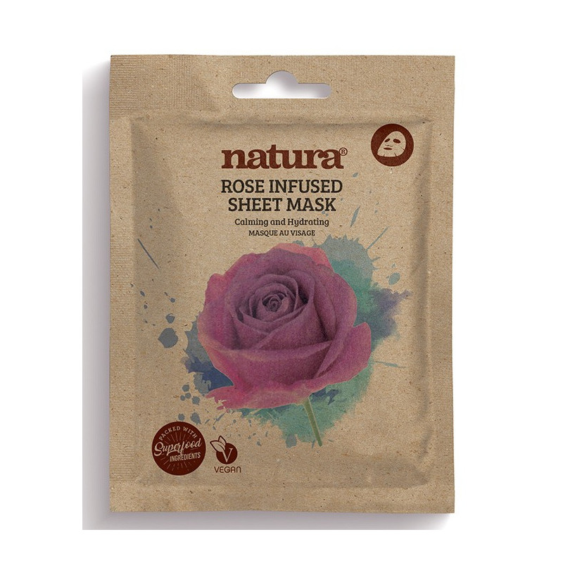 Natura Maschera in Tessuto Infusa di Rosa (22ml)