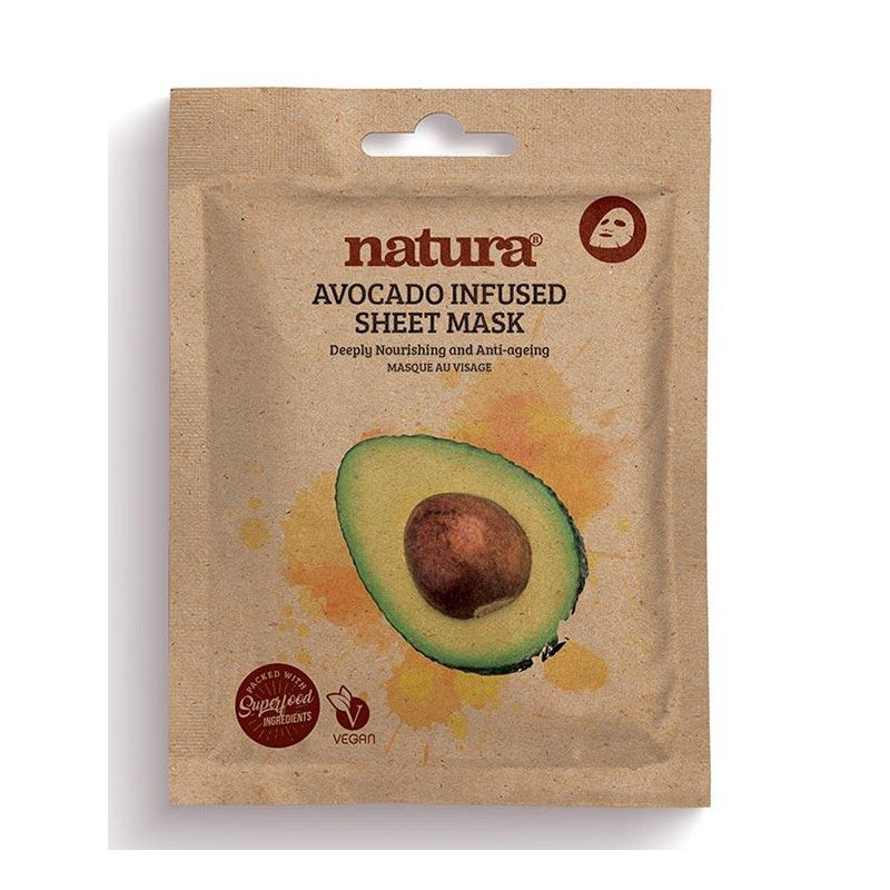 Natura Maska w płachcie z ekstraktem z awokado (22ml)