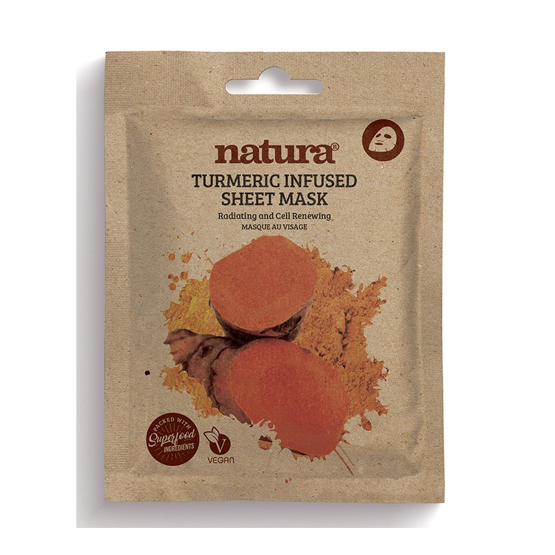 Natura Maska w płachcie nasączona kurkumą (22ml)