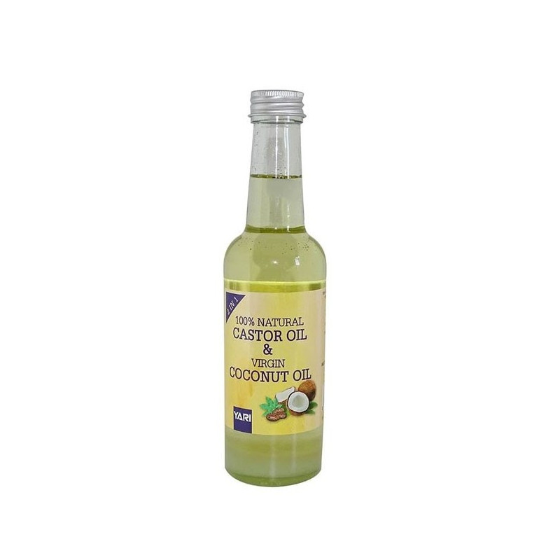 Yari 100% Naturalny Olej Rycynowy i Dziewiczy Olej Kokosowy (250ml)