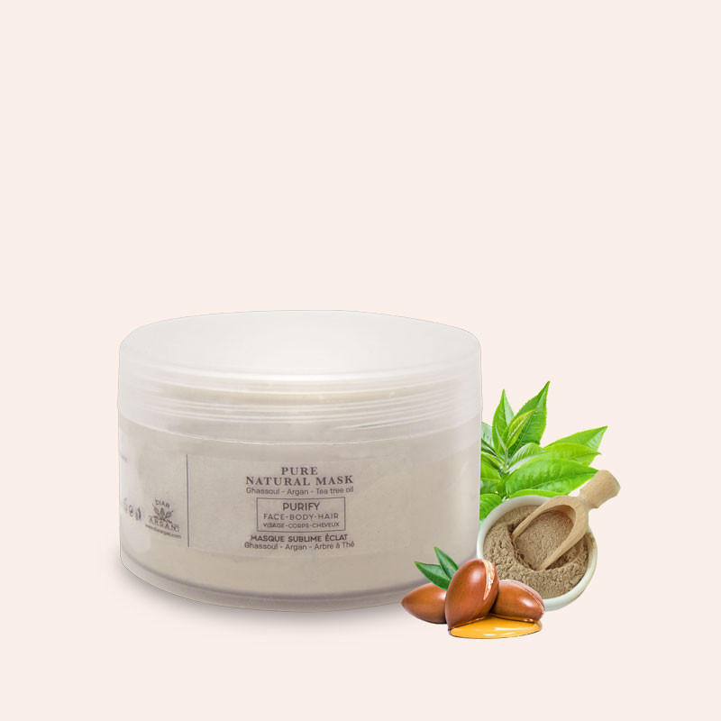 Diar Argan Gesichtsmaske mit Reinem Arganöl und Ghassoul (200gr)