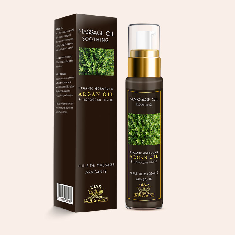 Diar Argan Aceite Calmante pasa Masaje de Argán con Tomillo Diar Argan Aceite Calmante pasa Masaje de Argán con Tomillo
